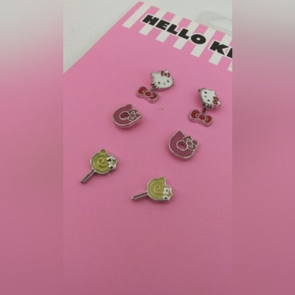 Hello Kitty Sanrio Pink Bow Earrings Jewelry Kids Girls My Melod… - Picture 3 of 5
